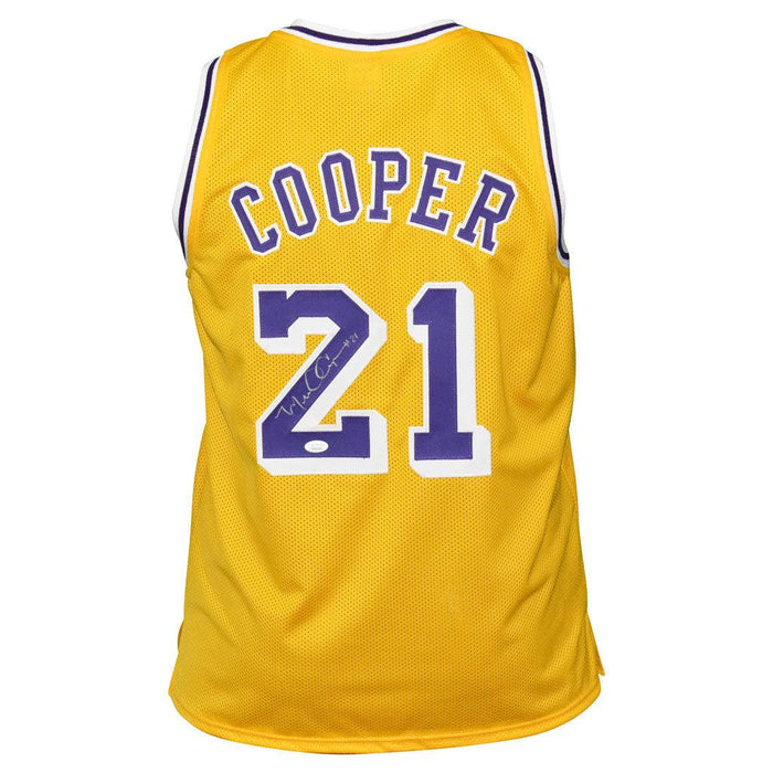 Michael Cooper Signed Los Angeles Yellow Basketball Jersey (JSA) - RSA