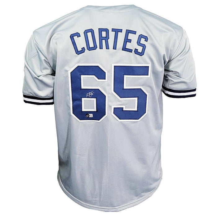 Nestor Cortes Signed New York Grey Baseball Jersey (Beckett) - RSA