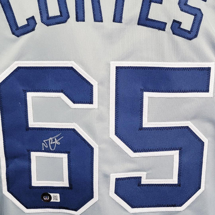 Nestor Cortes Signed New York Grey Baseball Jersey (Beckett) - RSA
