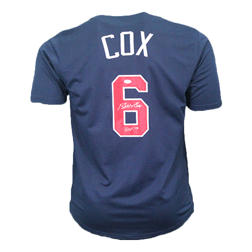 Bobby Cox Autographed Throwback Baseball Jersey (JSA) with HOF Inscription! - RSA