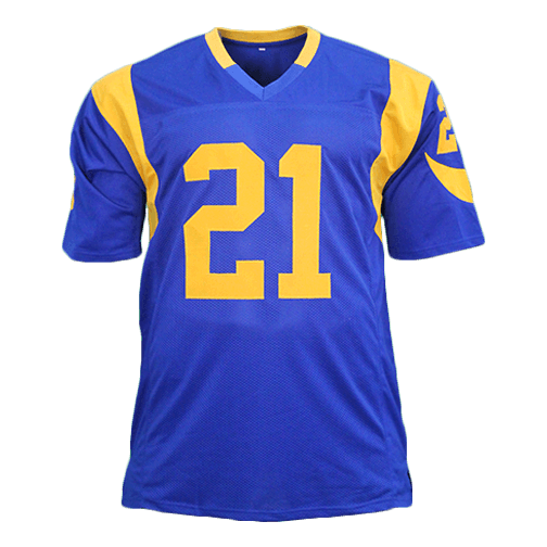 Nolan Cromwell Rams Autographed Football Jersey Blue (JSA) - RSA