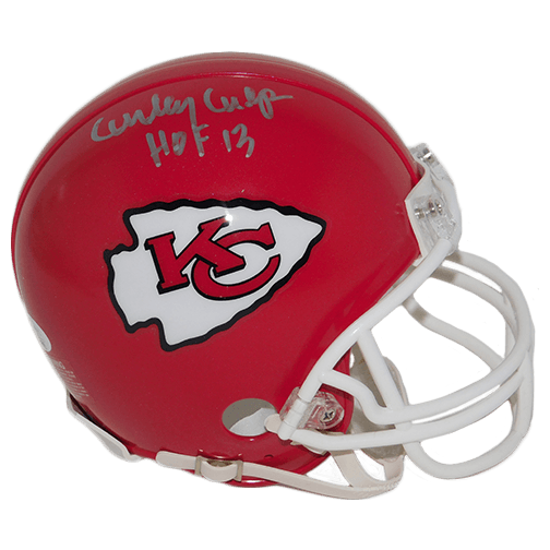 Curly Culp Autographed Kansas City Red Football Mini Helmet (JSA) "HOF-13" - RSA