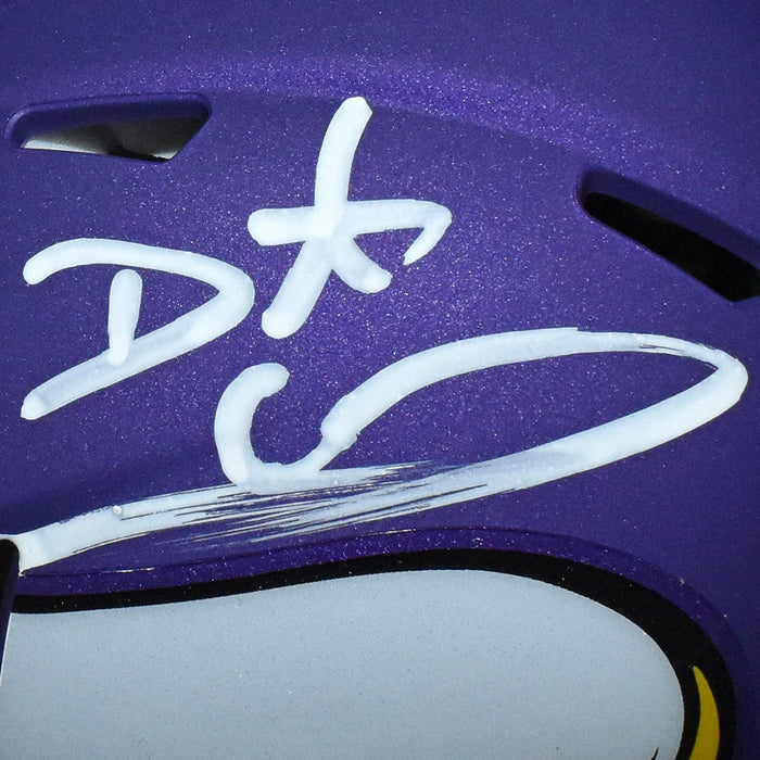 Daunte Culpepper Signed Minnesota Vikings Speed Mini Replica Purple Football Helmet (JSA) - RSA