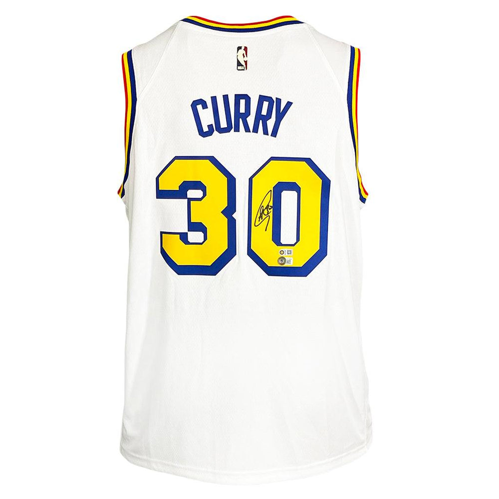 Stephen Curry Signed Warriors Nike City Edition 2022 NBA Finals Jersey JSA  USASM