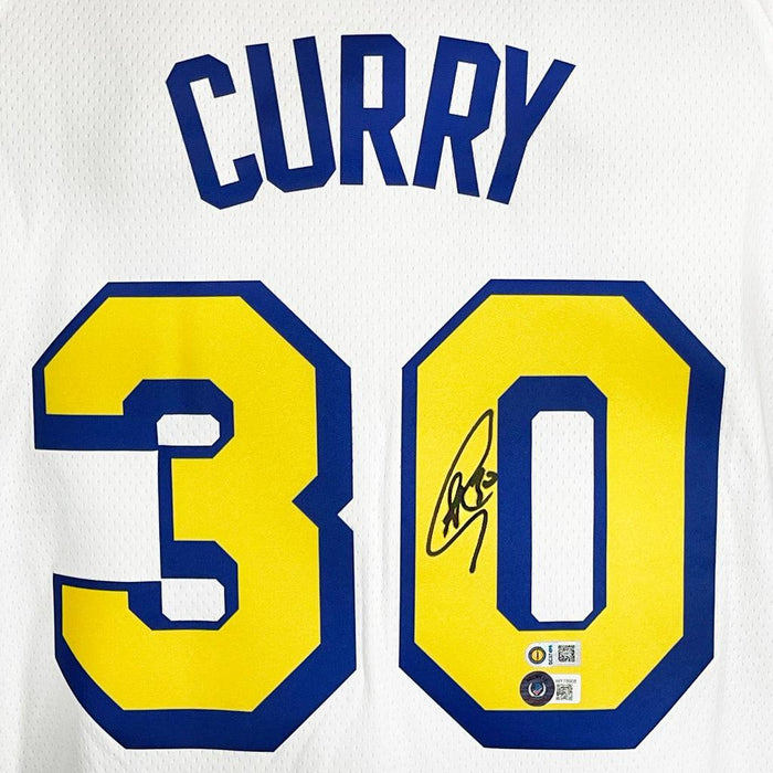 Stephen Curry Golden State Warriors Autographed Nike Black MVP Swingman  Jersey