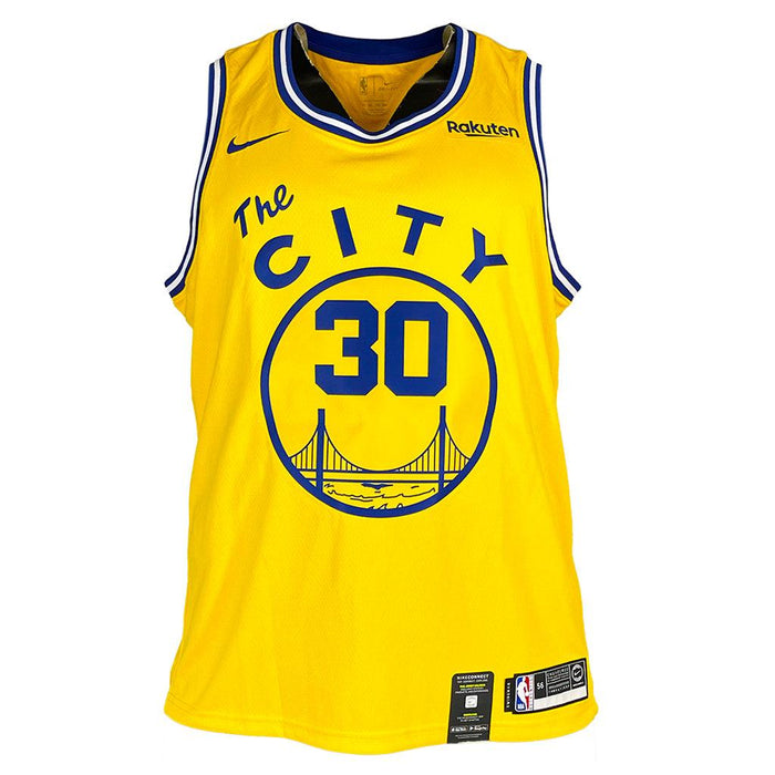 Stephen Curry Signed NBA Warriors The City Hardwood Classics Jersey (Beckett) - RSA