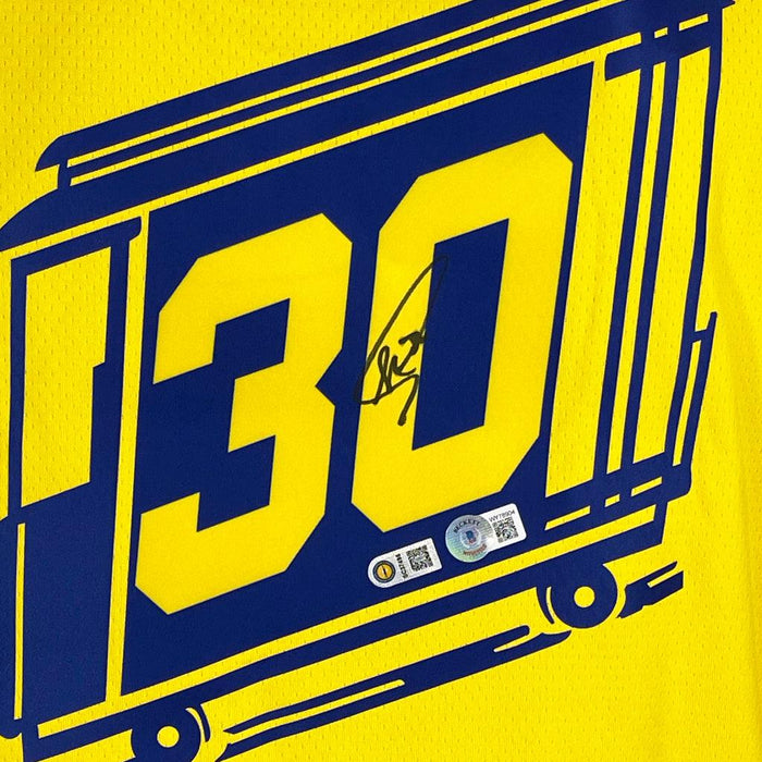 Stephen Curry Signed NBA Warriors The City Hardwood Classics Jersey (Beckett) - RSA