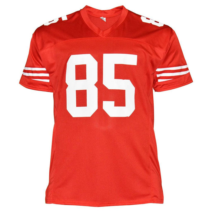 Vernon Davis Signed San Francisco Red Football Jersey (Beckett) - RSA