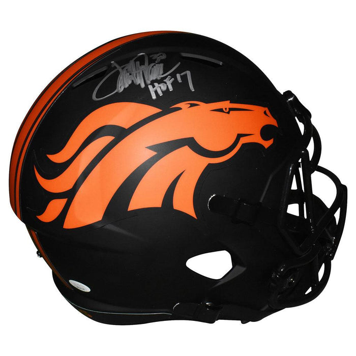 Terrell Davis Signed HOF 17 Inscription Denver Broncos Eclipse Speed Full-Size Replica Football Helmet (JSA) - RSA