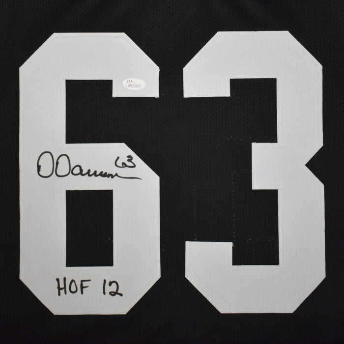 Dermontti Dawson Signed Pro-Edition Black Football Jersey (JSA) HOF '12 Inscription - RSA