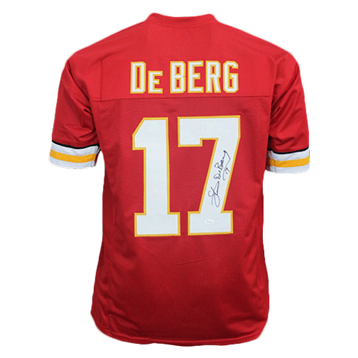 Steve DeBerg Kansas City Chiefs Autographed Football Jersey Red (JSA) - RSA