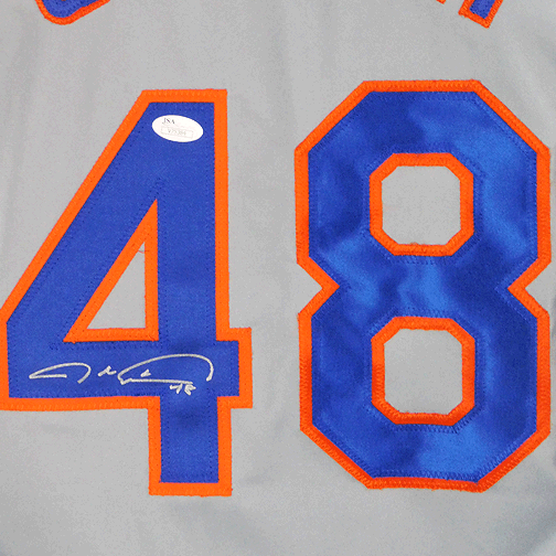 Jacob deGrom Signed New York Grey Baseball Jersey (JSA) - RSA