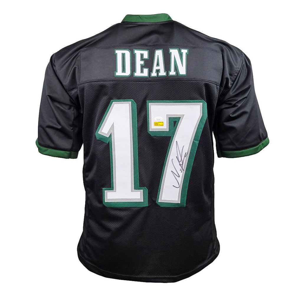 Nakobe Dean Signed Philadelphia Black Football Jersey (JSA) - RSA