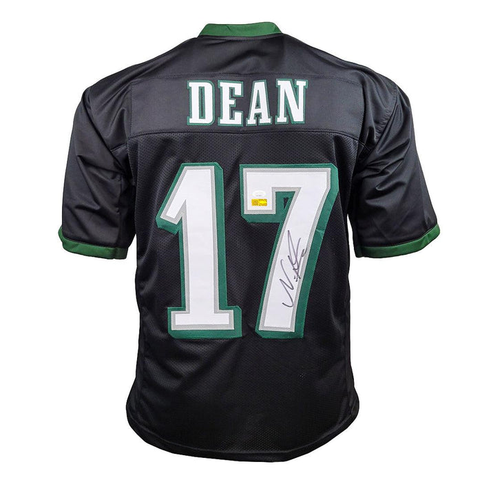 Nakobe Dean Signed Philadelphia Black Football Jersey (JSA) - RSA