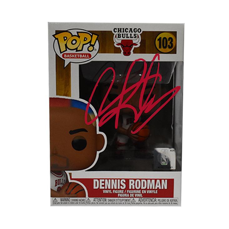 Dennis Rodman Signed Chicago Bulls NBA Funko POP Vinyl Figure Red Ink (JSA) - RSA