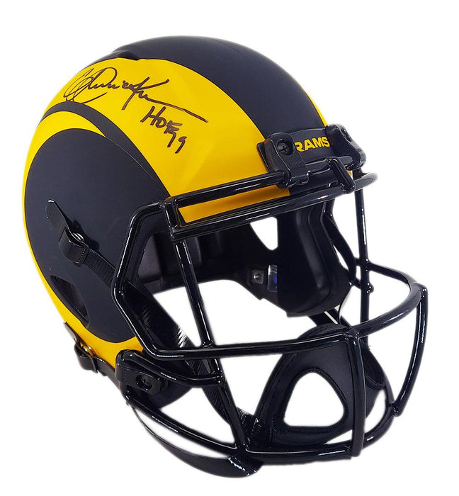 Eric Dickerson Signed HOF 99 Inscription Los Angeles Rams Eclipse Speed Full-Size Football Helmet (Beckett) - RSA