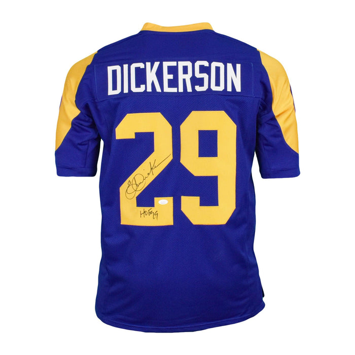 Eric Dickerson Signed HOF 99 Pro-Edition Blue Football Jersey (JSA ) - RSA
