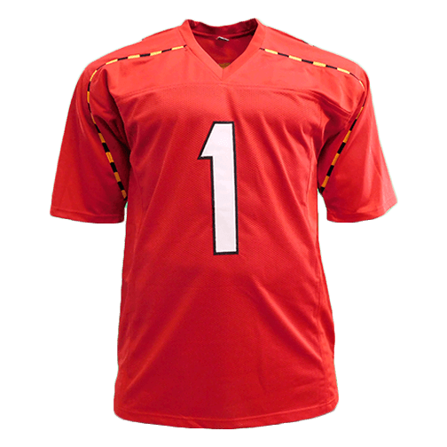 Stefon Diggs Autographed Red College Football Jersey (JSA) - RSA