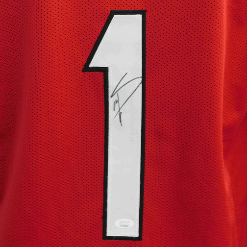 Stefon Diggs Autographed Red College Football Jersey (JSA) - RSA