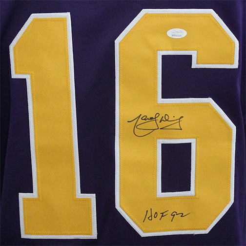 Marcel Dionne Los Angeles Autographed Pro Style Hockey Jersey Purple (JSA) HOF Inscription Included - RSA