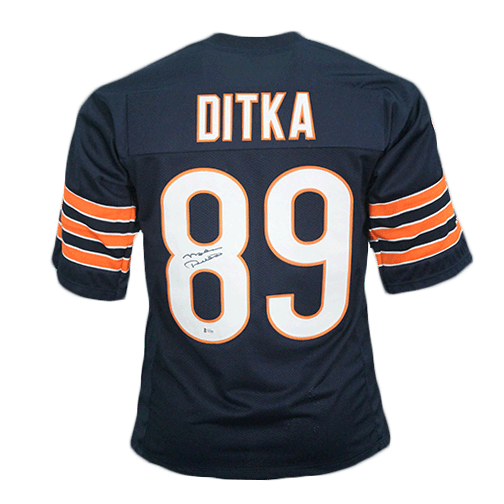 Mike Ditka Autographed Navy Pro Style Football Jersey (PSA) - RSA