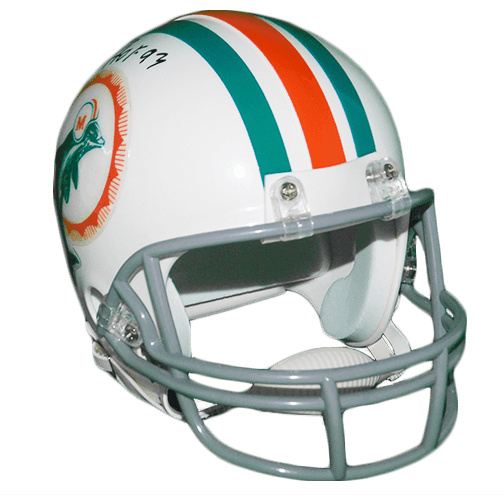 Larry Little Miami Dolphins Autograhed Football Mini Helmet HOF- 93 (JSA) - RSA