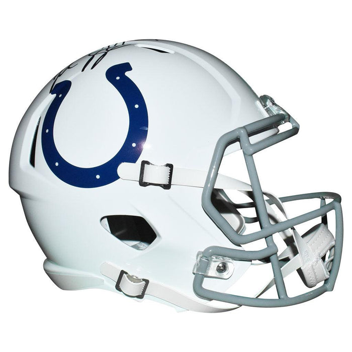 Jack Doyle Signed Indianapolis Colts Speed Full-Size Replica Football Helmet (JSA) - RSA