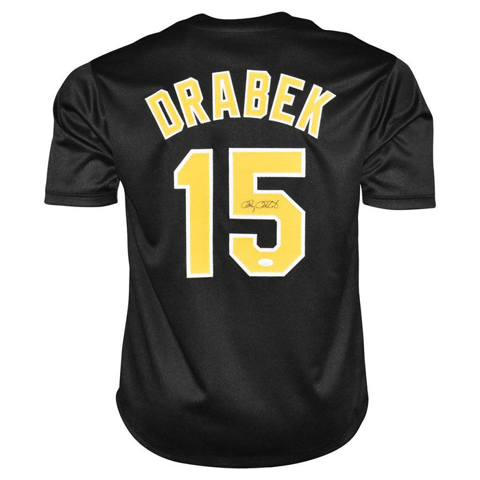 Doug Drabek Signed Pittsburgh Black Baseball Jersey (JSA) - RSA