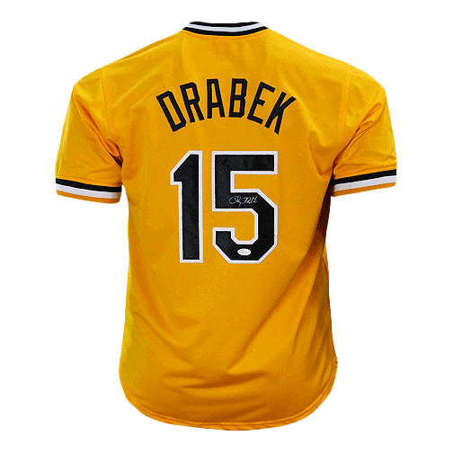 Doug Drabek Signed Pittsburgh Pro Edition Yellow Baseball Jersey (JSA) - RSA
