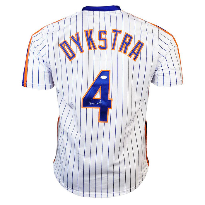 Lenny Dykstra Signed New York White Pinstripe Baseball Jersey (JSA) - RSA