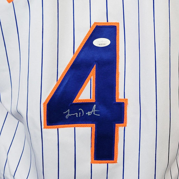 Lenny Dykstra Signed New York White Pinstripe Baseball Jersey (JSA) - RSA