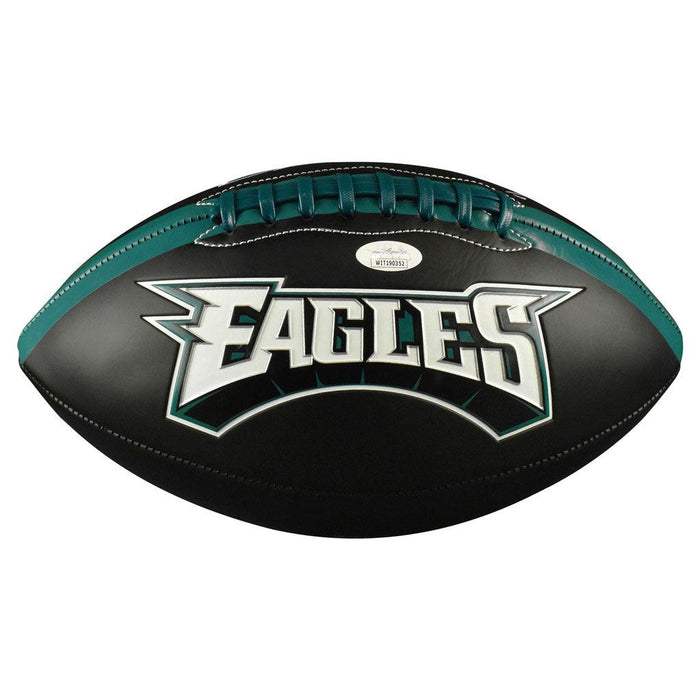 Ron Jaworski Signed Philadelphia Eagles Official NFL Team Logo Black Football (JSA) - RSA