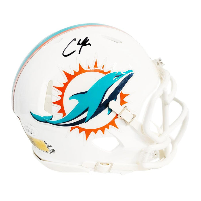 Chase Edmonds Signed Miami Dolphins Speed Mini Replica Football Helmet (JSA) - RSA
