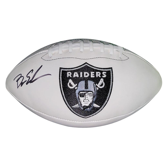 Bryan Edwards Signed Oakland Raiders Official NFL Team Logo Football (JSA) - RSA