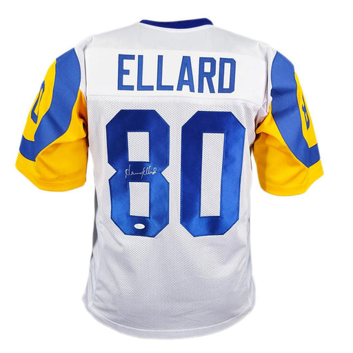 Henry Ellard Signed St Louis White Football Jersey (JSA) - RSA