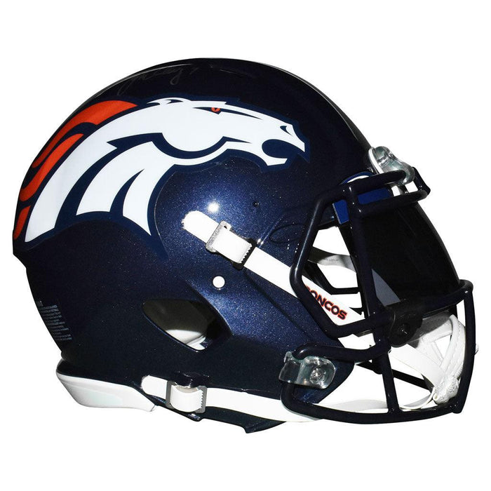 John Elway Signed Denver Broncos Authentic Speed Full-Size Blue Customized Football Helmet (Beckett) - RSA