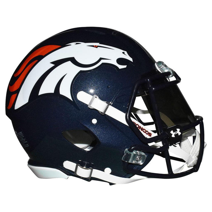 John Elway Signed Denver Broncos Authentic Speed Full-Size Blue UA Football Helmet (Beckett) - RSA