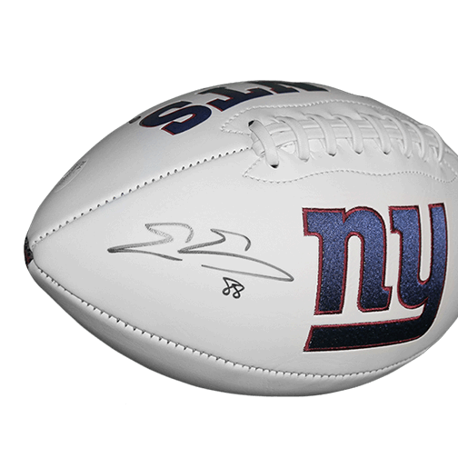 Evan Engram New York Giants Logo Full Size Football Autographed (JSA) - RSA