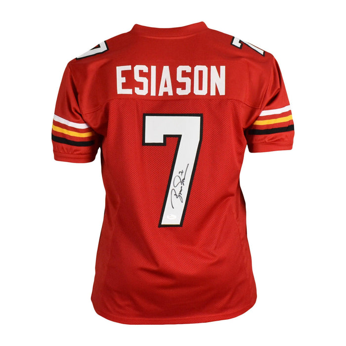Boomer Esiason Signed College-Edition Red Football Jersey (JSA) - RSA