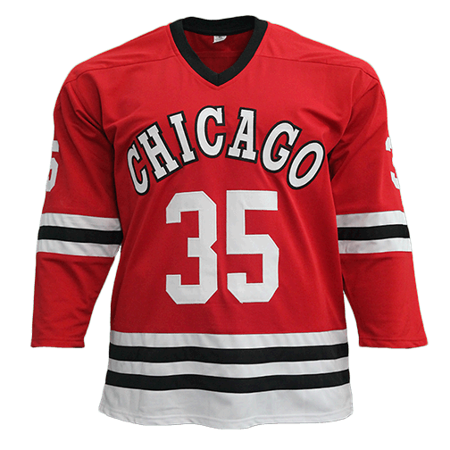 Tony Esposito Autographed Red Chicago Blackhawks Jersey