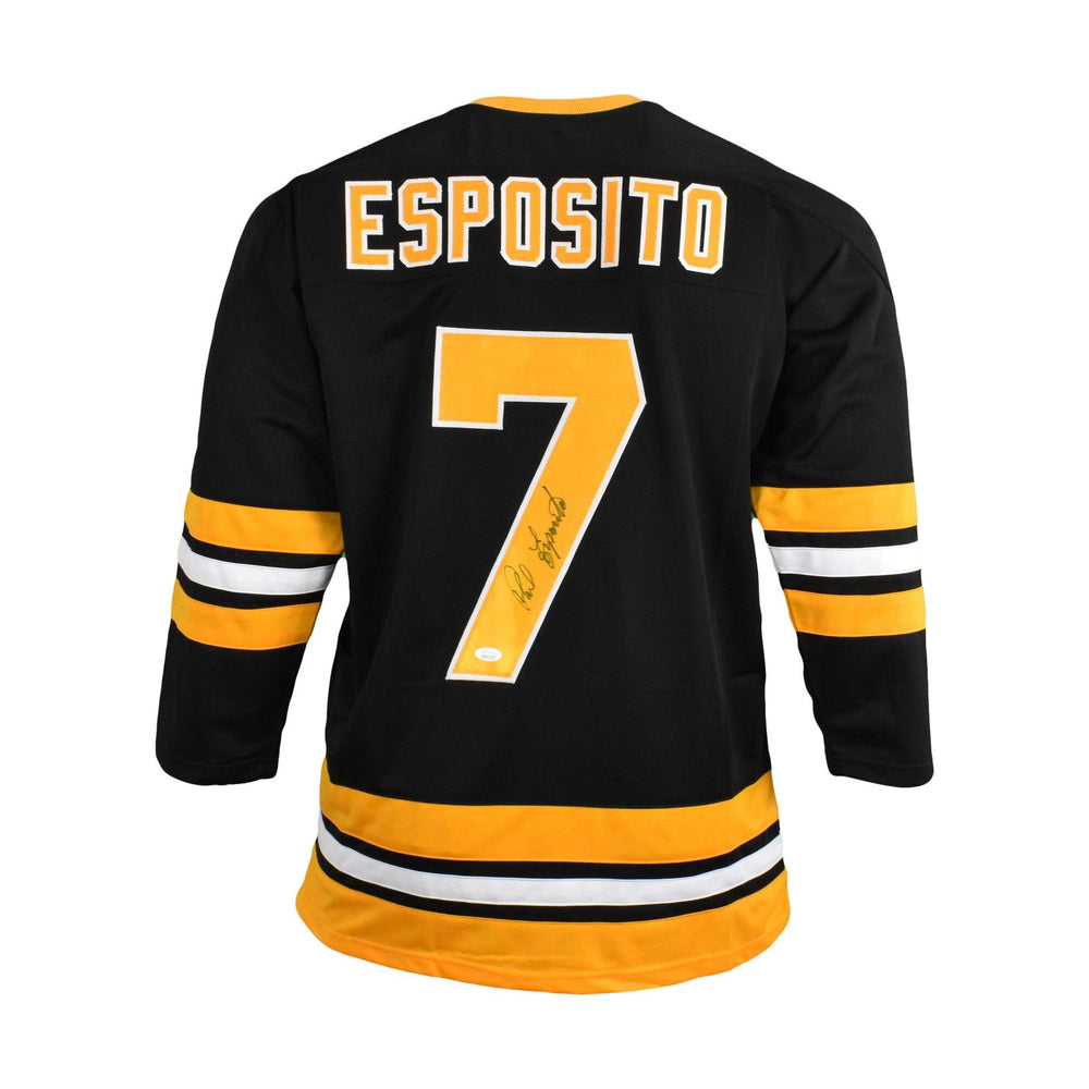 Phil Esposito Signed Boston Black Hockey Jersey (JSA) - RSA