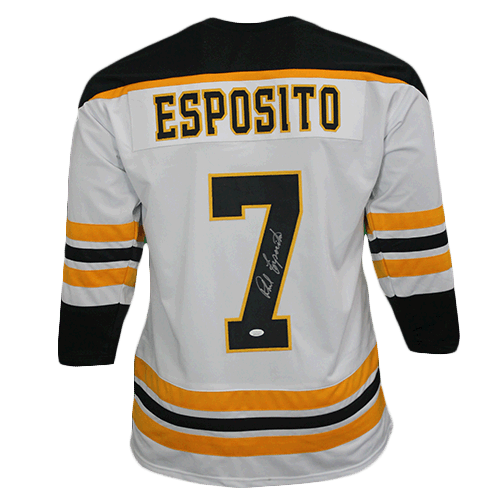 Phil Esposito Pro Style Autographed Hockey Jersey White (JSA) - RSA