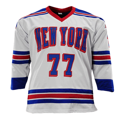 Phil Esposito Signed New York White Hockey Jersey (JSA) - RSA