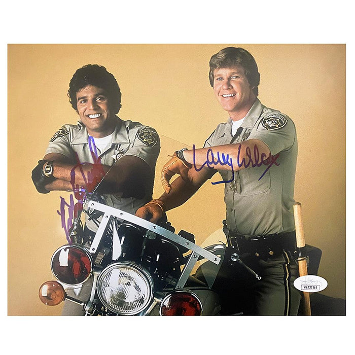 Erik Estrada & Larry Wilcox Signed CHiPs 8x10 Photo (JSA) - RSA