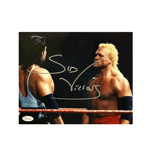 Sid Vicious Pro Wrestling Autographed 8 x 10 Photo vs. Kevin Nash (JSA) - RSA