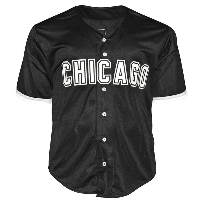Carl Everett Signed Chicago Black Baseball Jersey (Beckett) - RSA
