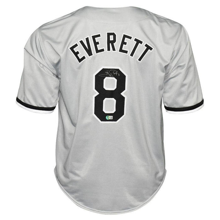 Carl Everett Signed Chicago Grey Baseball Jersey (Beckett) - RSA