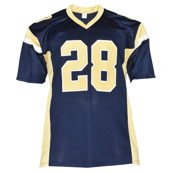 Marshall Faulk Signed St. Louis Blue Football Jersey (JSA) - RSA