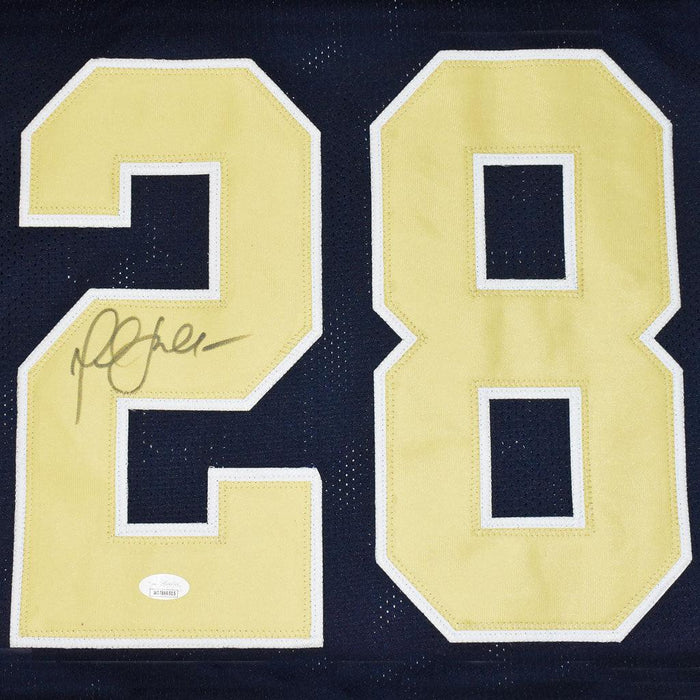Marshall Faulk Signed St. Louis Blue Football Jersey (JSA) - RSA