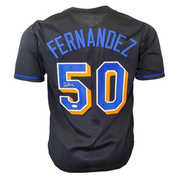 Sid Fernandez Signed New York Black Baseball Jersey (JSA) - RSA